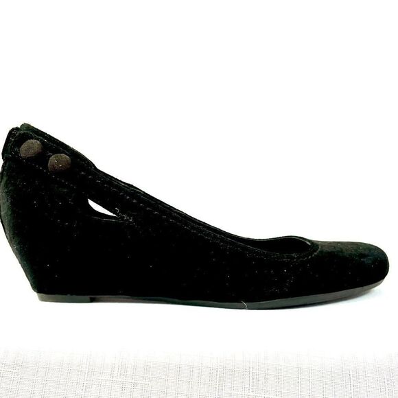 BLACK SUEDE LINA by FRANCO SARTO SIZE 7 - Picture 1 of 6